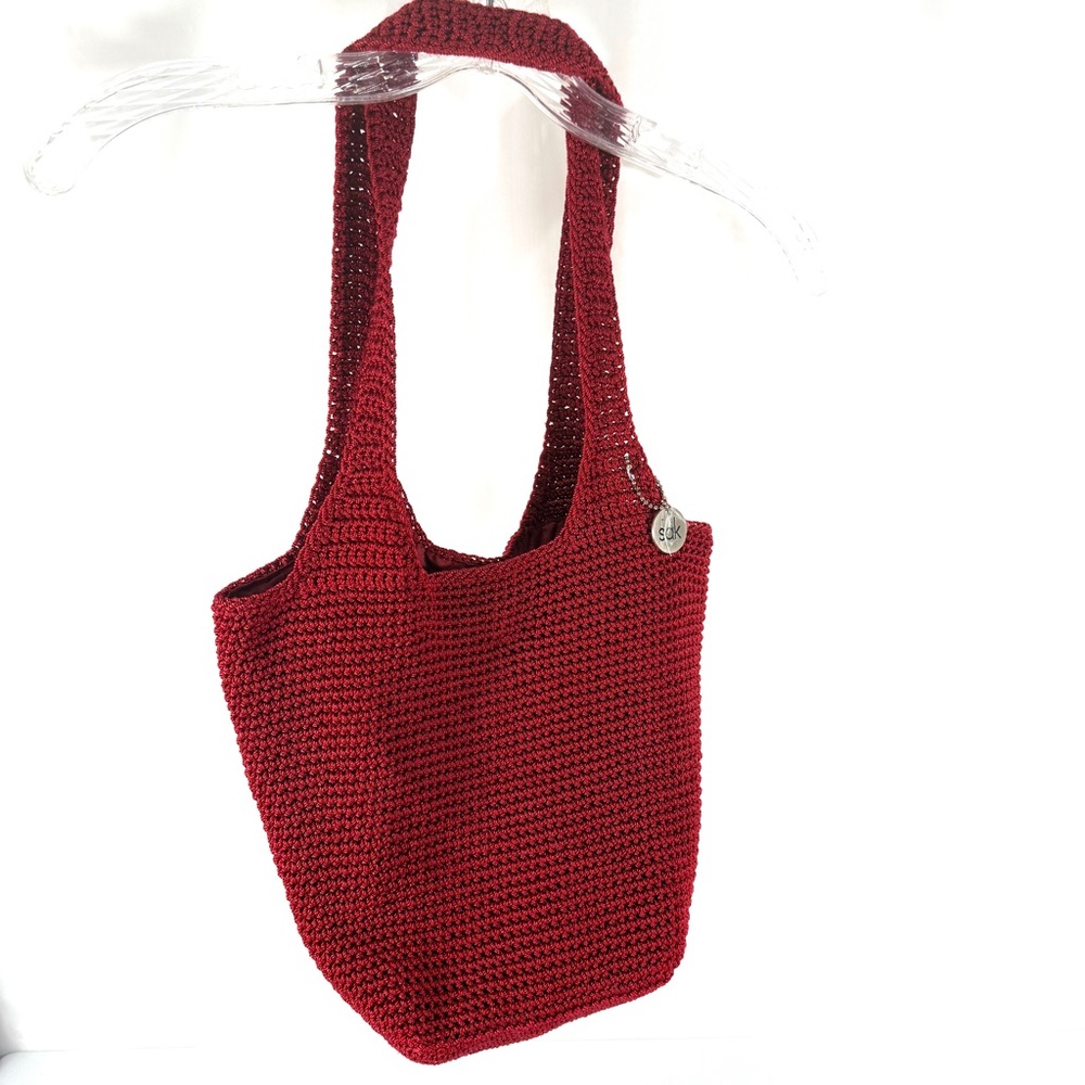 The Sak Red Crochet Tote, NWOT